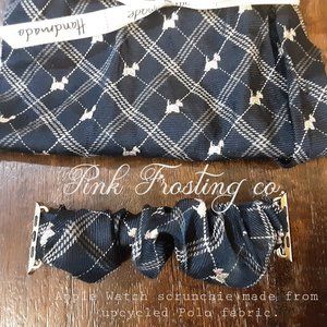 Scrunchies made from Vintage Ralph Lauren Polo fabric! One of a kind hand sewn!